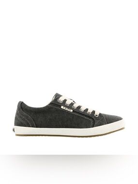 Women's Charcoal Suede Low-Top Sneaker - Casual Lace-Up